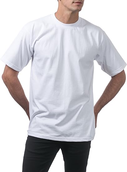 Men's 3-Pack Heavyweight Cotton Short Sleeve Crew Neck T-Shirt